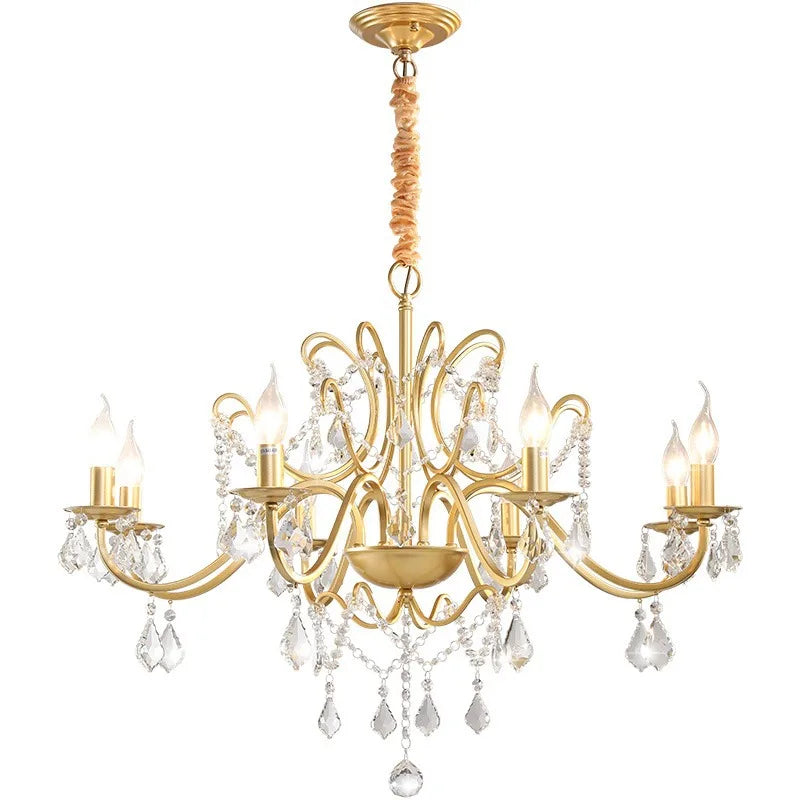 Luxurious Gold Crystal Chandelier