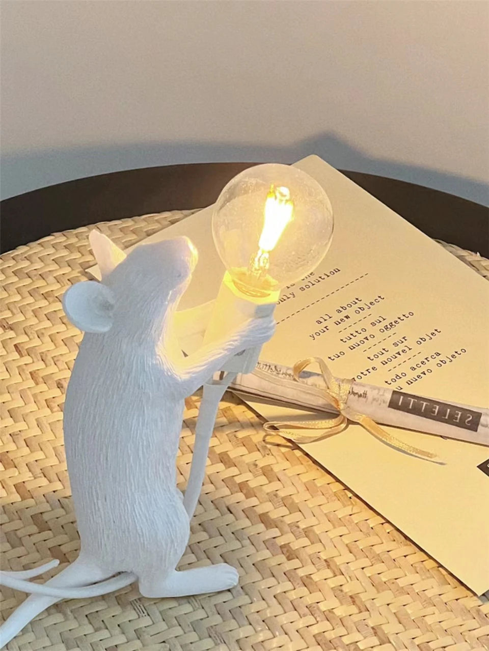 Maus-Skulpturlampe für den Innenbereich, USB-Stecker