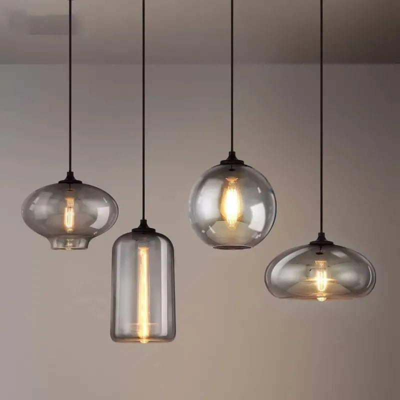 Nordic Kitchen Island Pendant Lighting, Smoky Gray