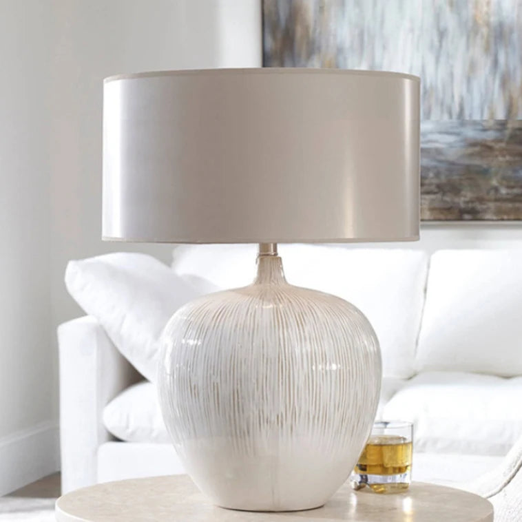 Carter Milk Ceramic Table Lamp (23")