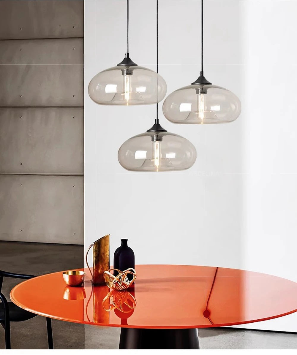 Simple Pure Oval Glass Pendant Lights