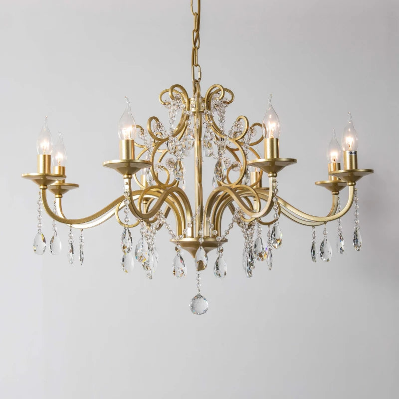 Luxurious Gold Crystal Chandelier