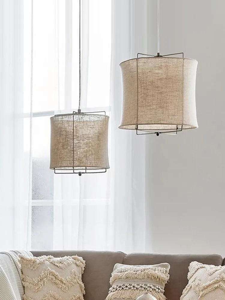 Tate Wabi-sabi Fabic Pendant Lighting