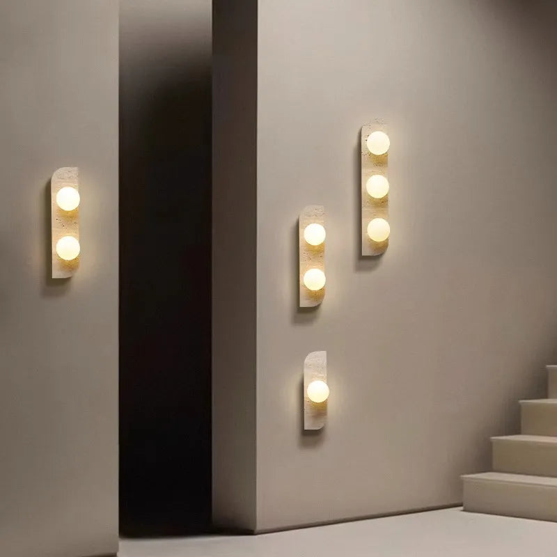 Natural Stone Travertine Hallway Wall Sconces