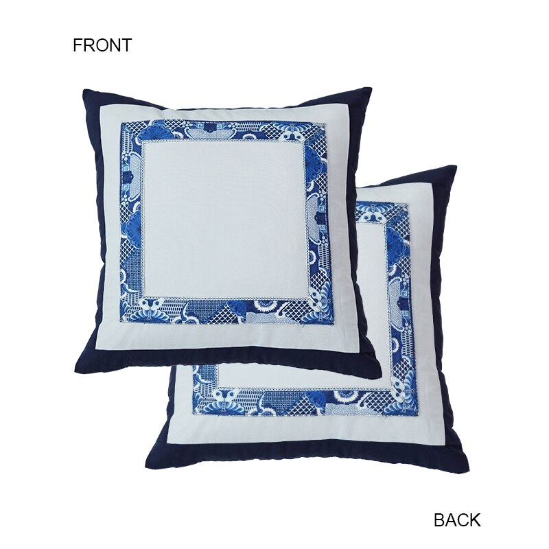 Blue Chinoiserie Victorian Throw Pillow Case 45X45cm