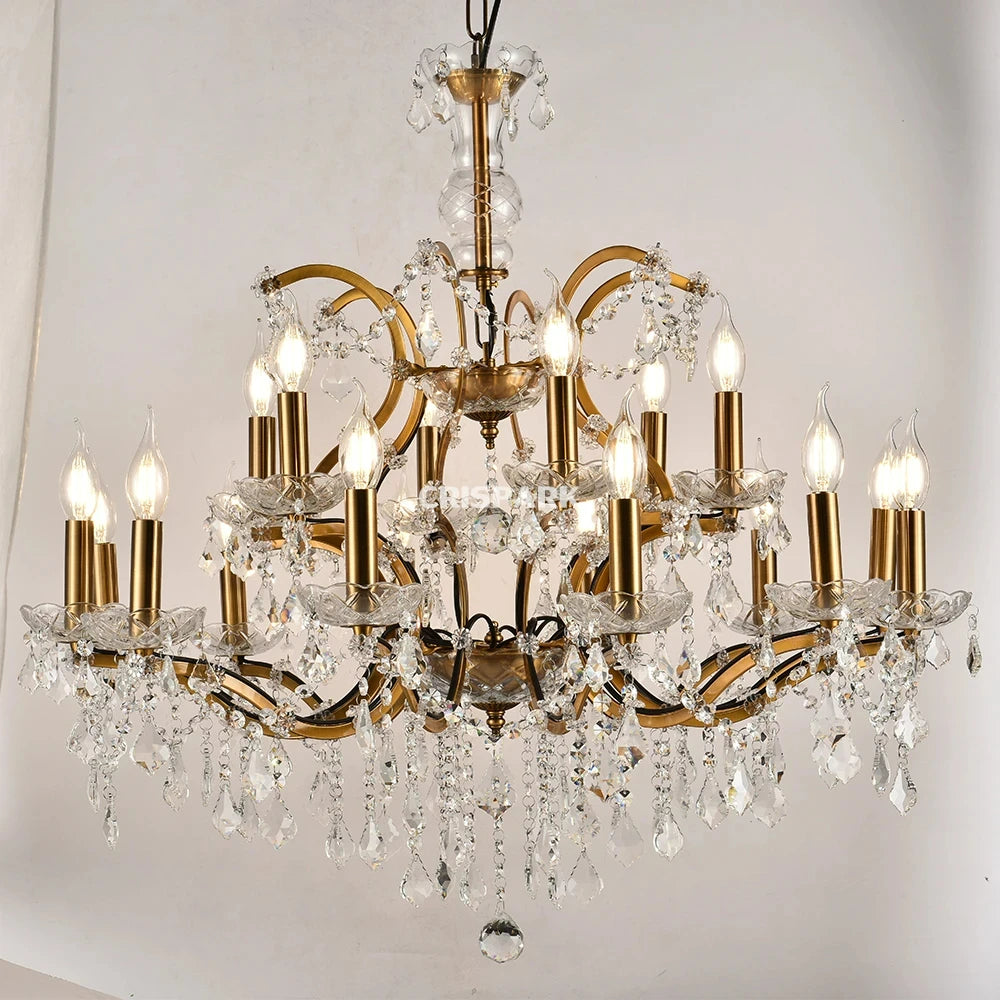 American Luxury Crystal Candle Chandelier