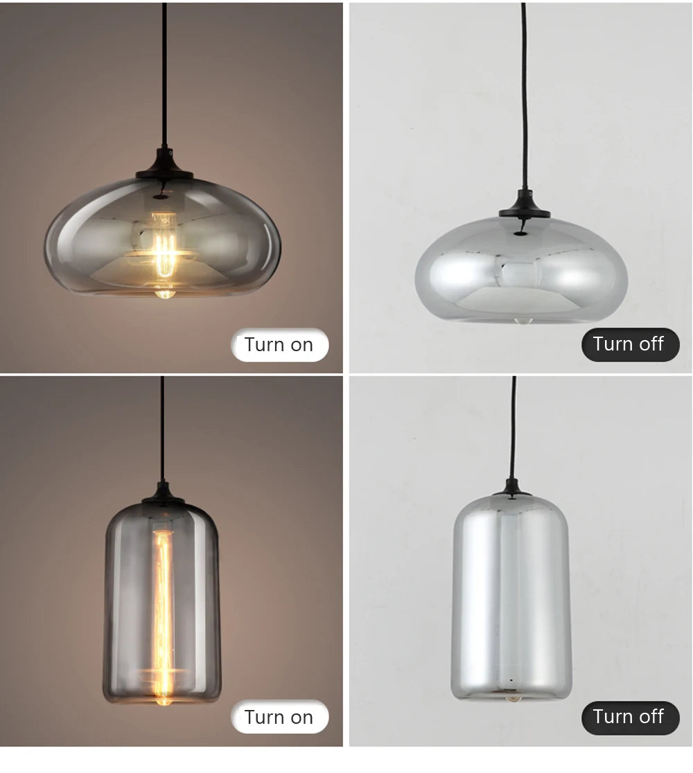 Nordic Kitchen Island Pendant Lighting, Smoky Gray