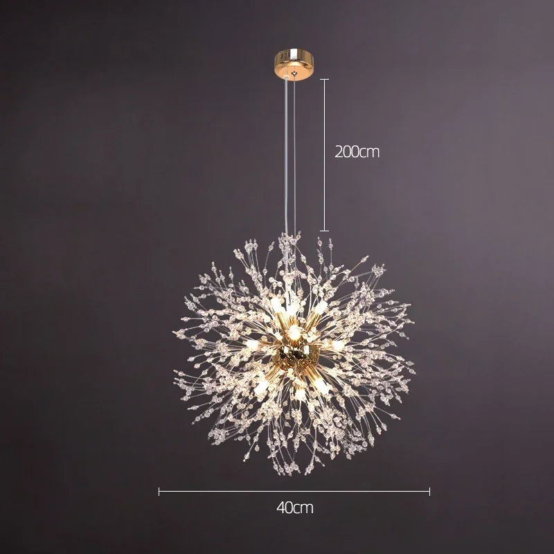 Sparkling Dandelion Crystal Chandelier