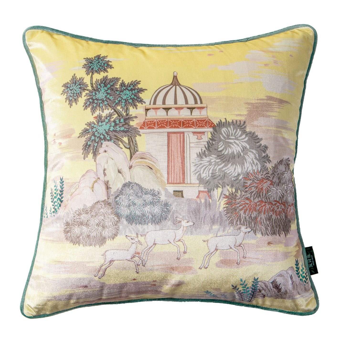 Night Royal Garden Floral Bloom Throw Pillow Case with Tassels