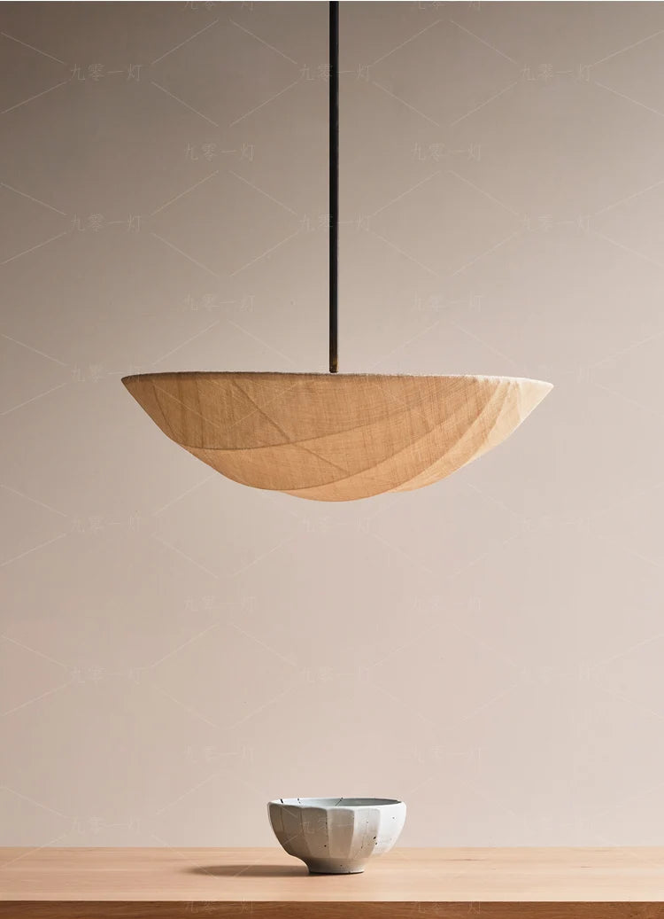 Wabi-Sabi Fabric Pendant Light