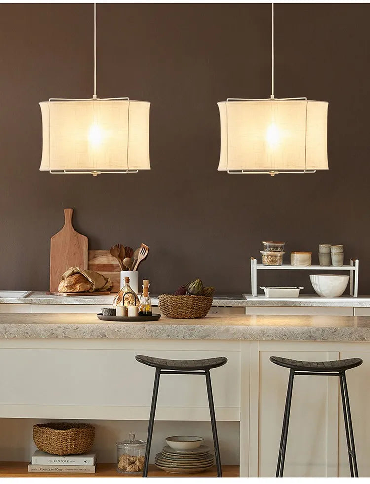 Tate Wabi-sabi Fabic Pendant Lighting