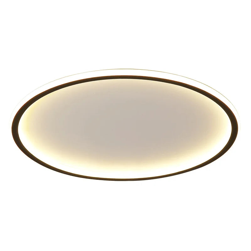 Moderne LED-Küchenleuchterlampe mit rundem Licht, Schwarz und Gold 