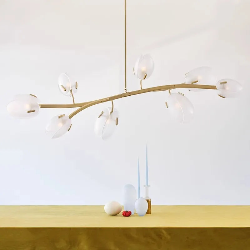 Flower Bud Glass Branch Chandelier