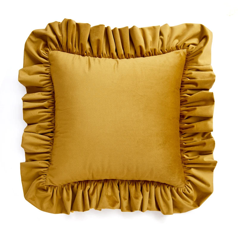 Spanish Orange Lumbar Pillow Case with Tassel