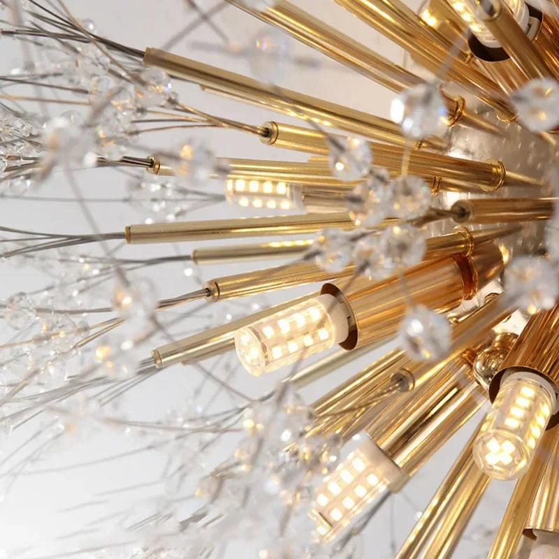 Sparkling Dandelion Crystal Chandelier