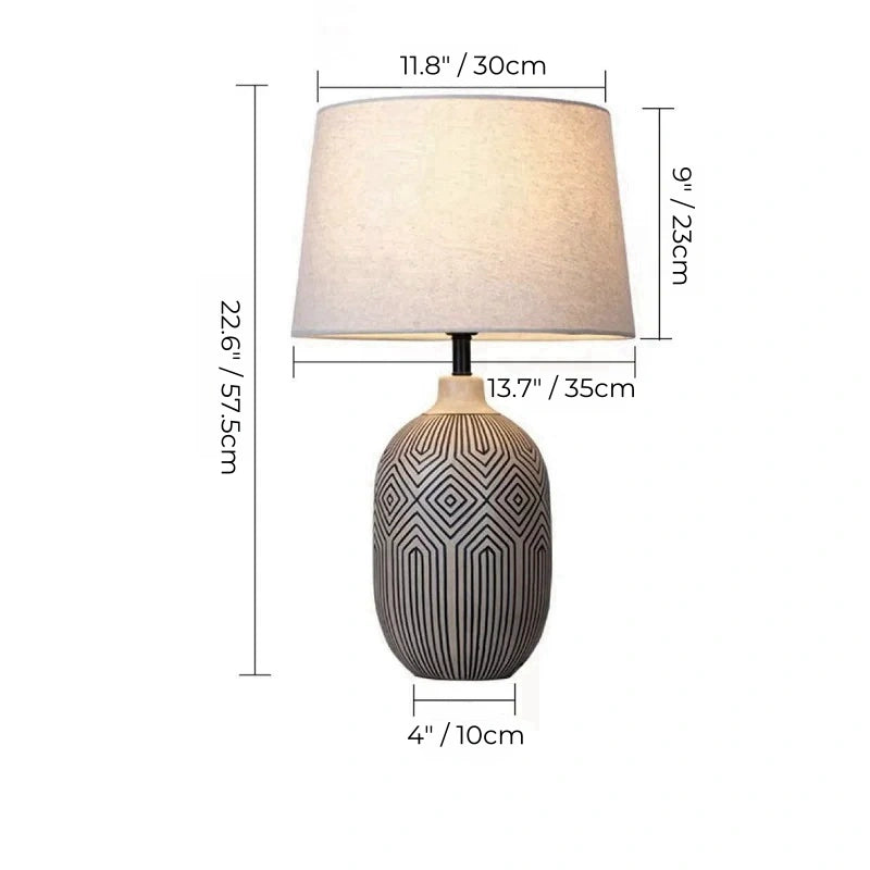 Japanese Wabi-sabi Ceramic Table Lamp