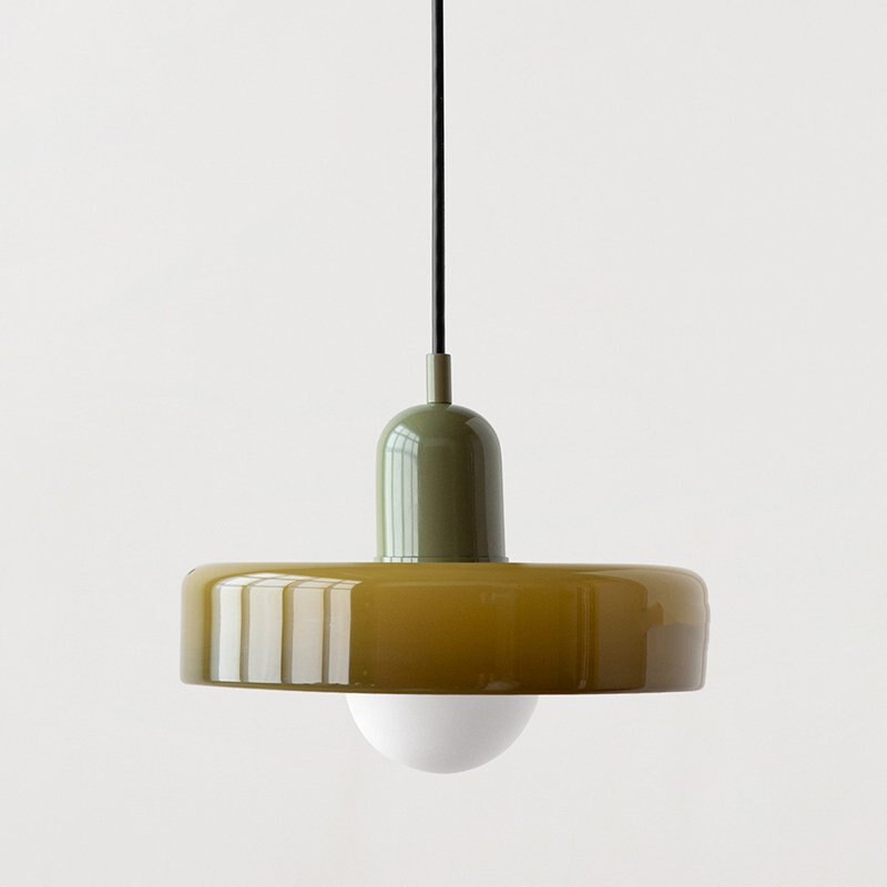 Bauhaus Buntglas Pendelleuchte