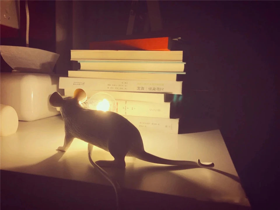 Maus-Skulpturlampe für den Innenbereich, USB-Stecker