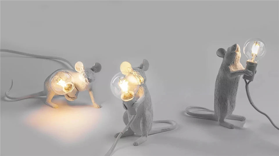 Maus-Skulpturlampe für den Innenbereich, USB-Stecker