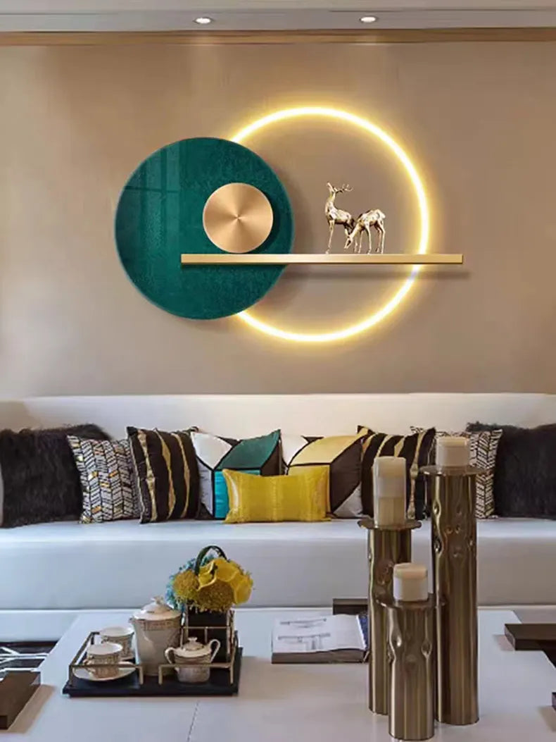 Emerald Halo Gold Antelope LED Wall Sconce