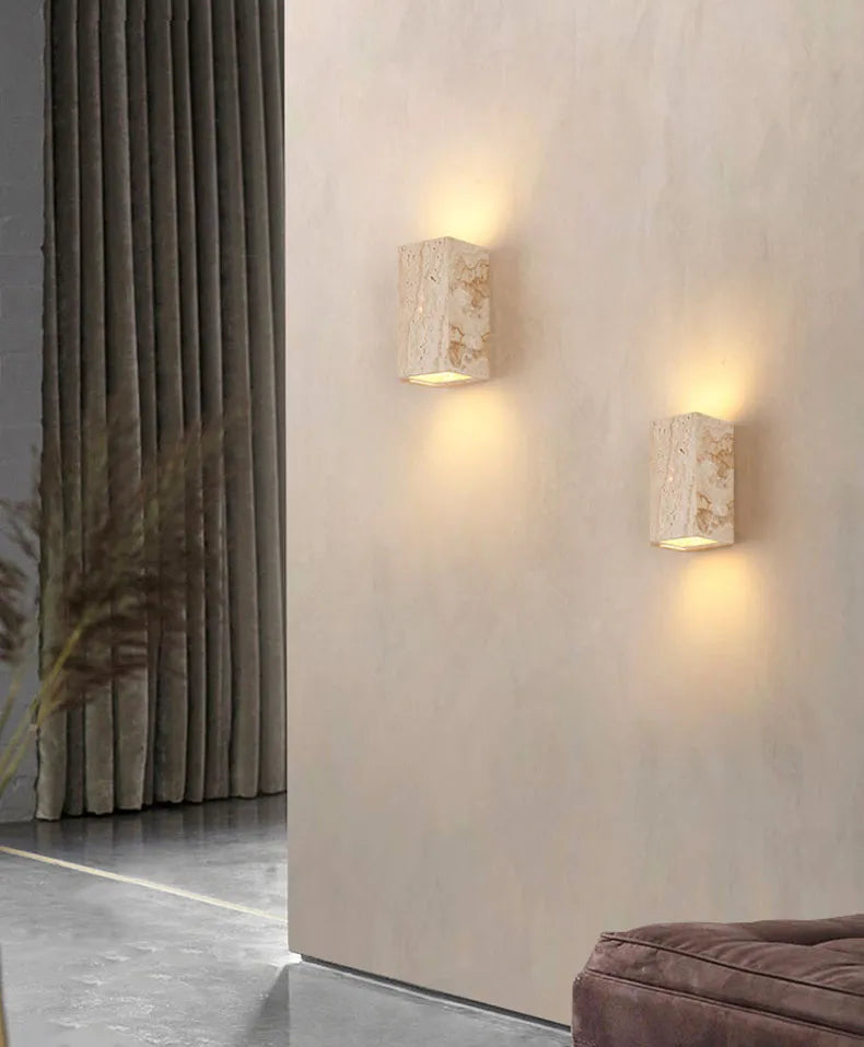 Natural Stone Travertine Hallway Wall Sconces