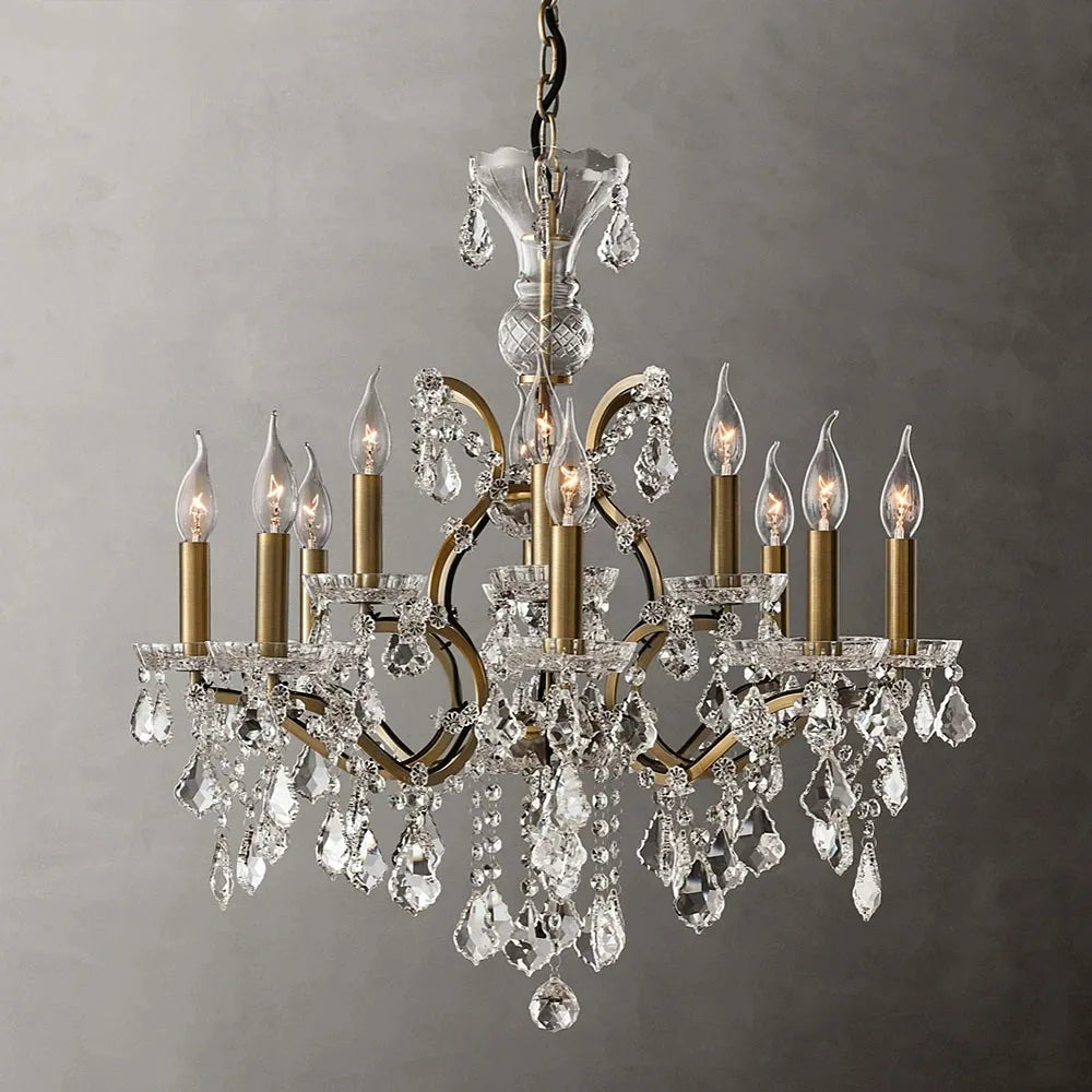 American Luxury Crystal Candle Chandelier