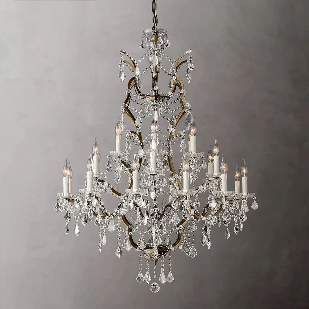 American Luxury Crystal Candle Chandelier