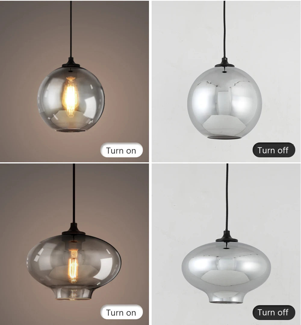 Nordic Kitchen Island Pendant Lighting, Smoky Gray