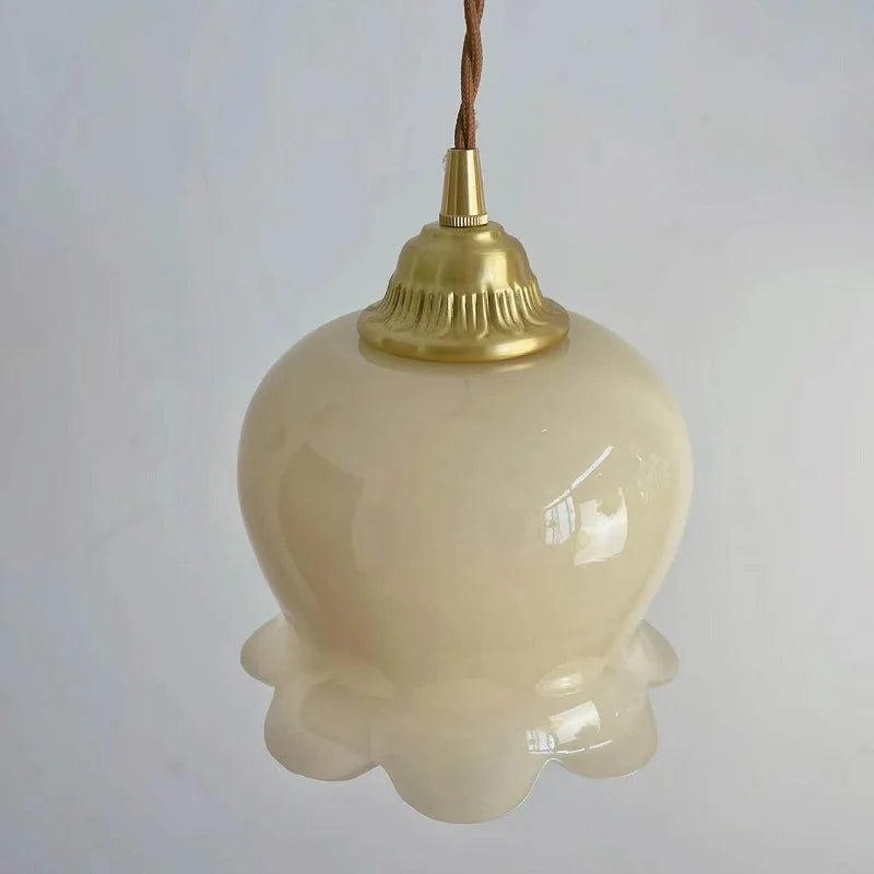 French Tulip Glass Pendant Light