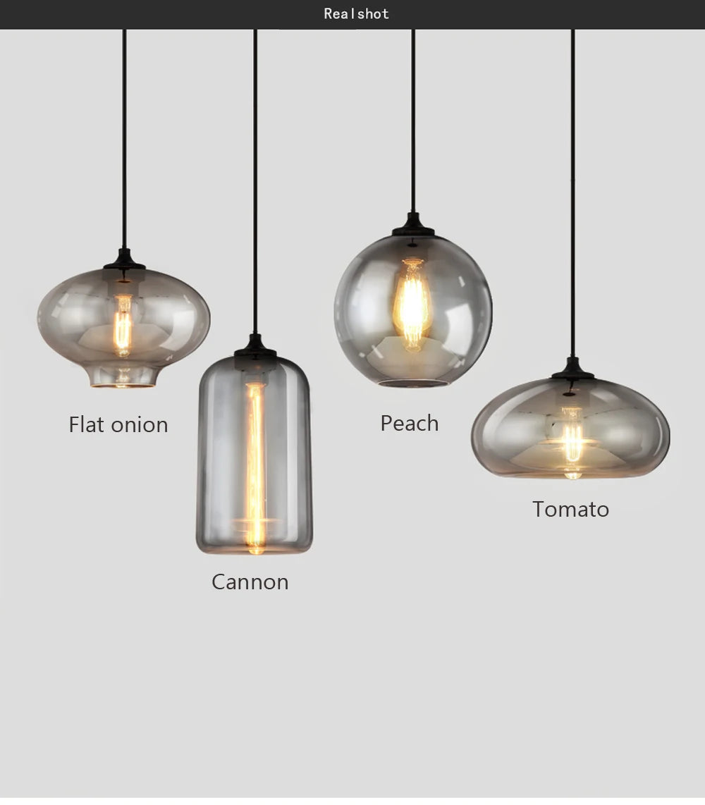 Nordic Kitchen Island Pendant Lighting, Smoky Gray