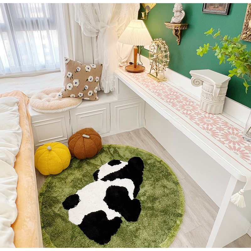 Panda Rug Hand Turfted 100x100cm