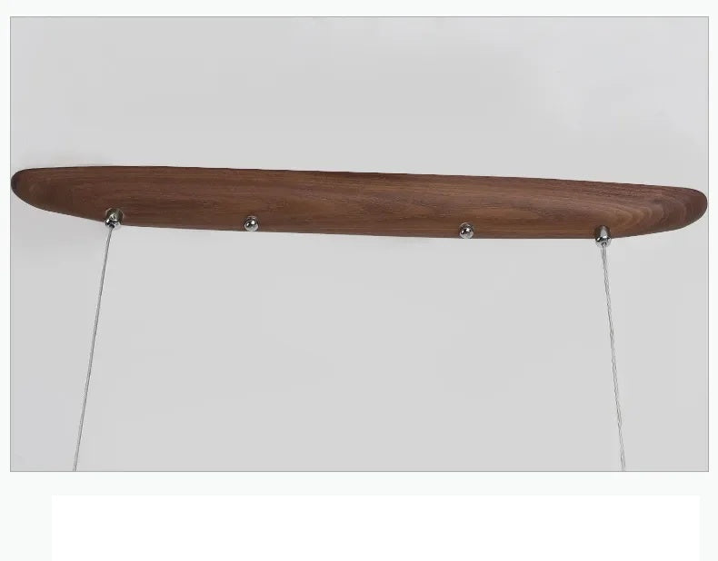 Natural Wood Linear Pendant Light