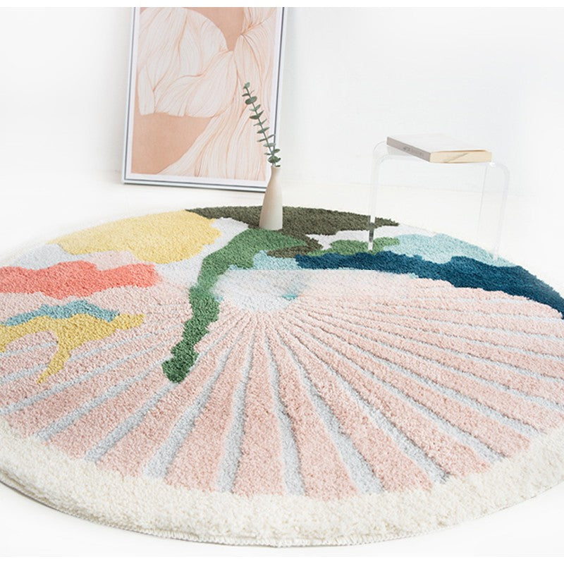 Scandinavian Circular Super Soft Plush Rugs