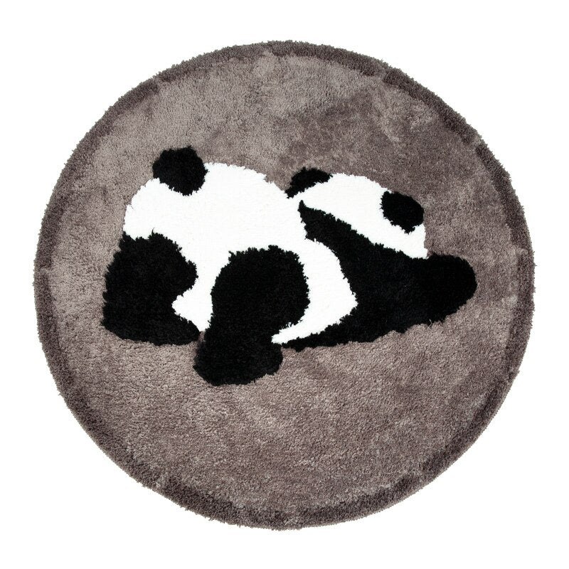 Offers Panda Hand Tufted Rug 100x100cm