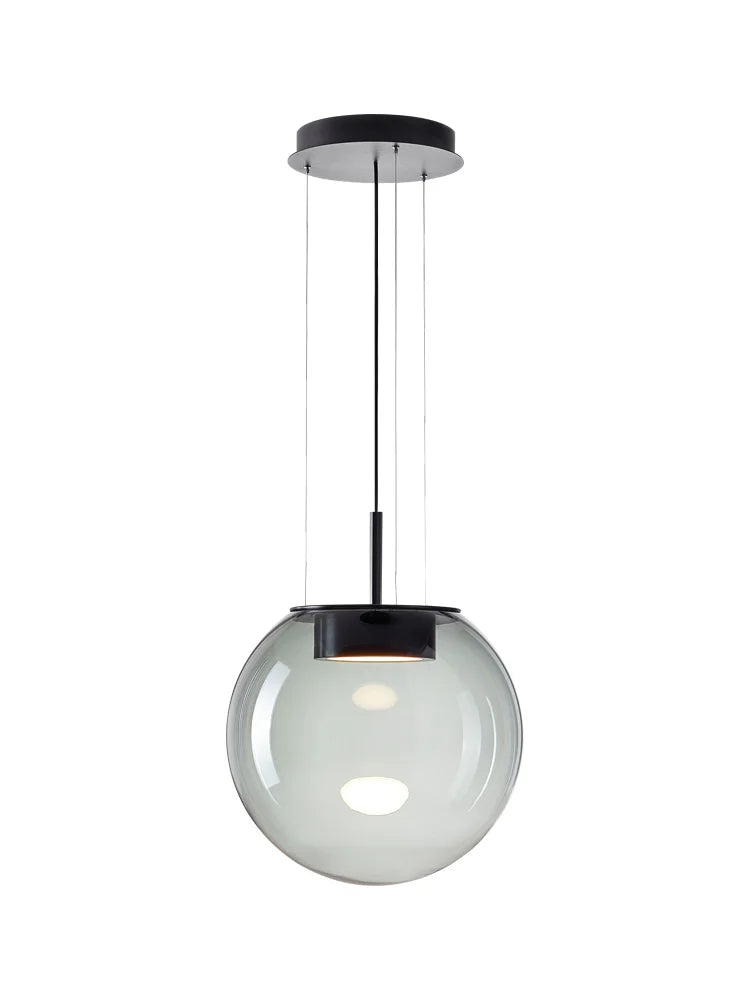 Modern Minimalist Gray Glass Pendant Light