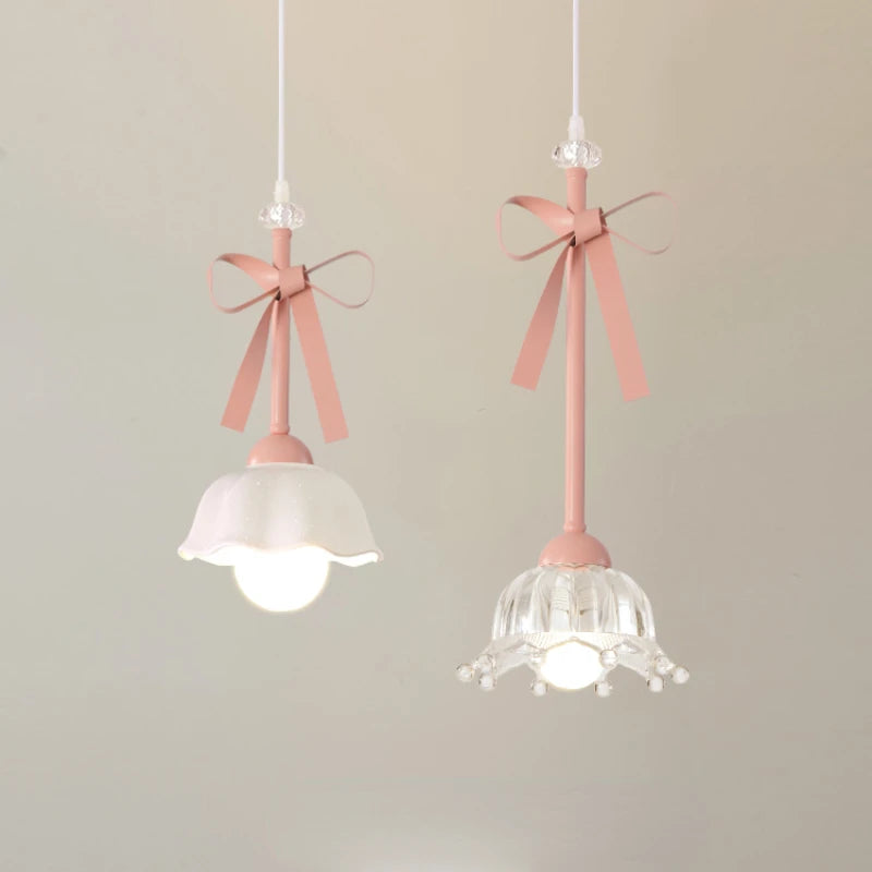 Riata Pink Bow Ceramic Pendant Lighting – GabyBerg Design