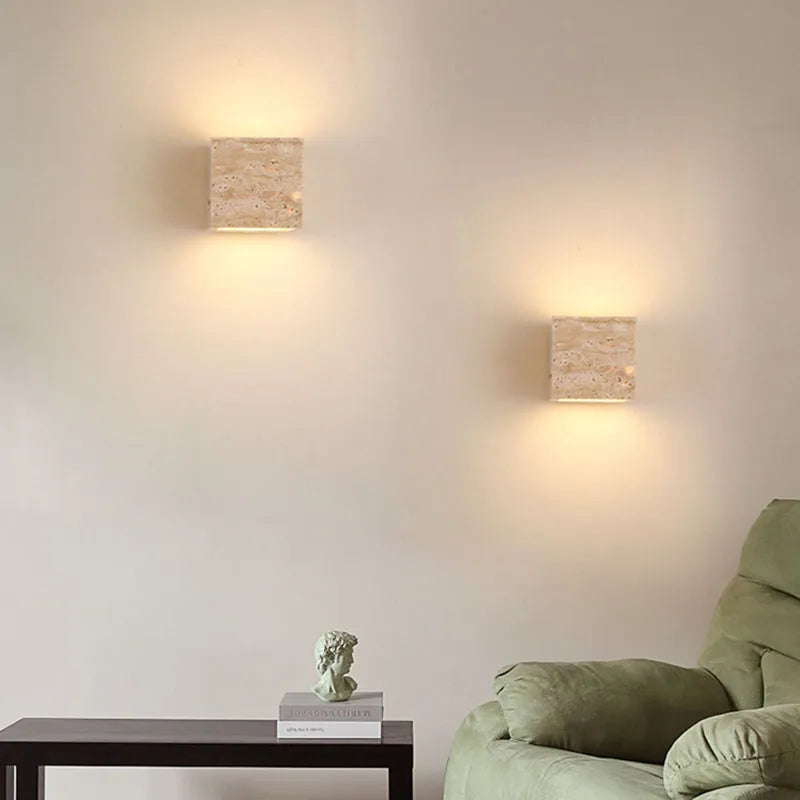 Natural Stone Travertine Hallway Wall Sconces