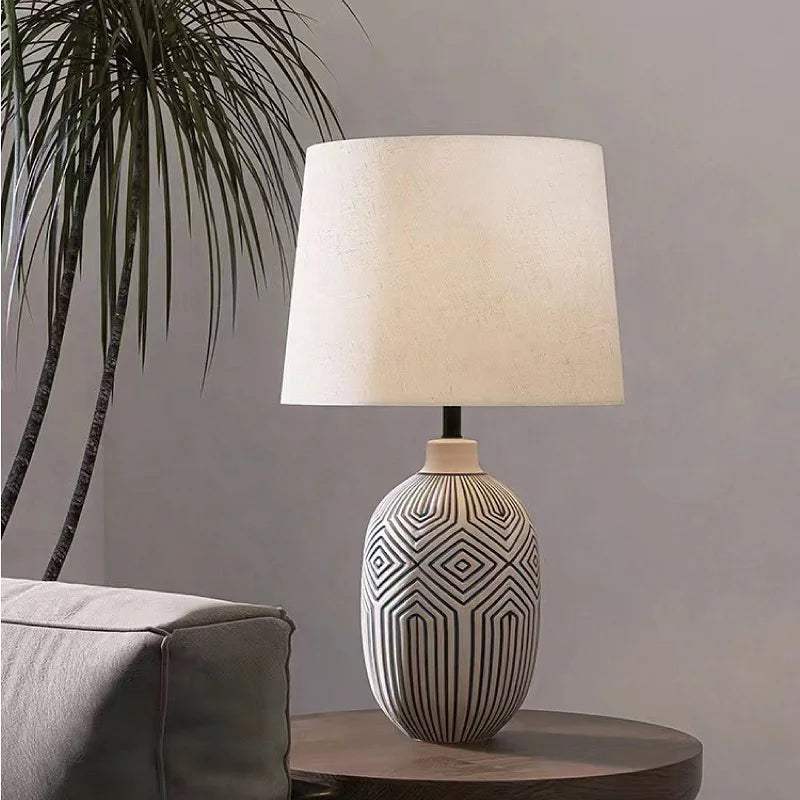 Japanese Wabi-sabi Ceramic Table Lamp