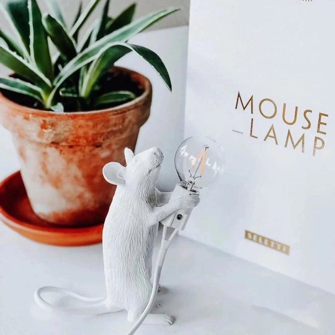 Maus-Skulpturlampe für den Innenbereich, USB-Stecker