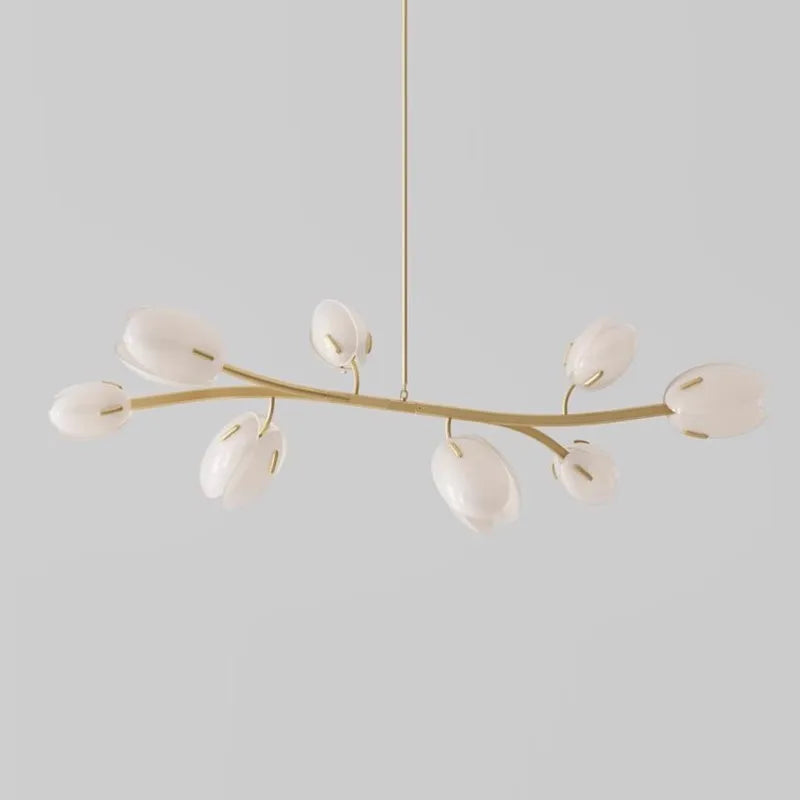 Flower Bud Glass Branch Chandelier