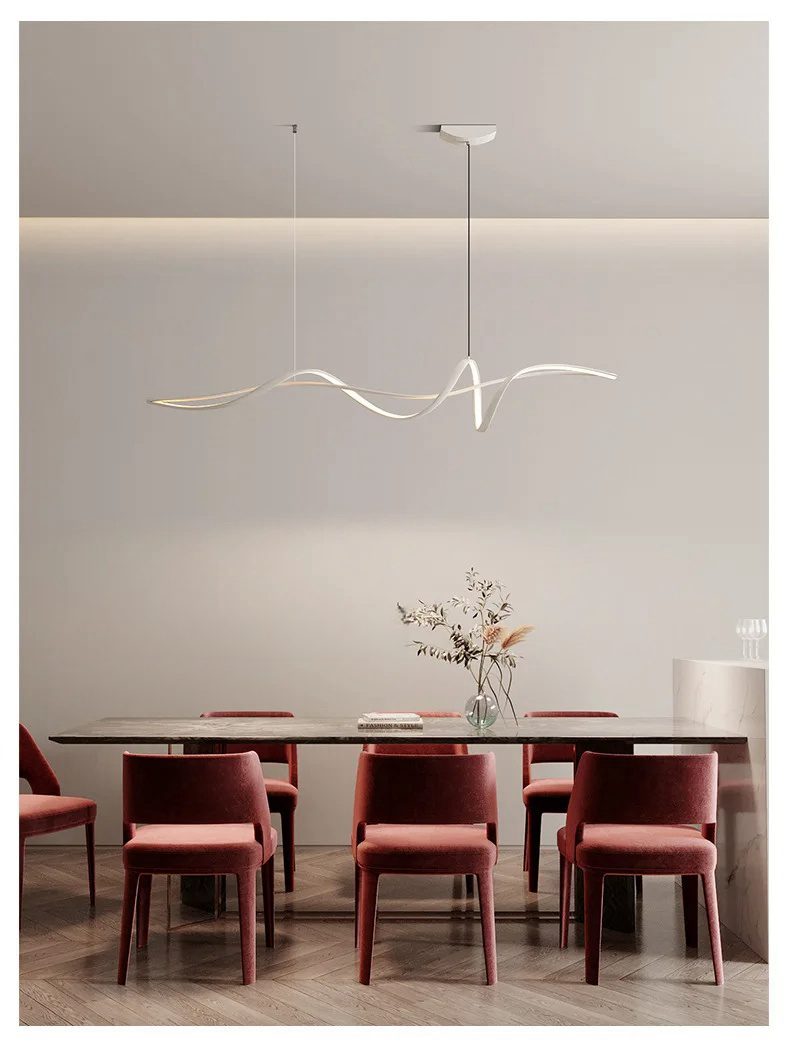 Modern Curved LED Pendant Light