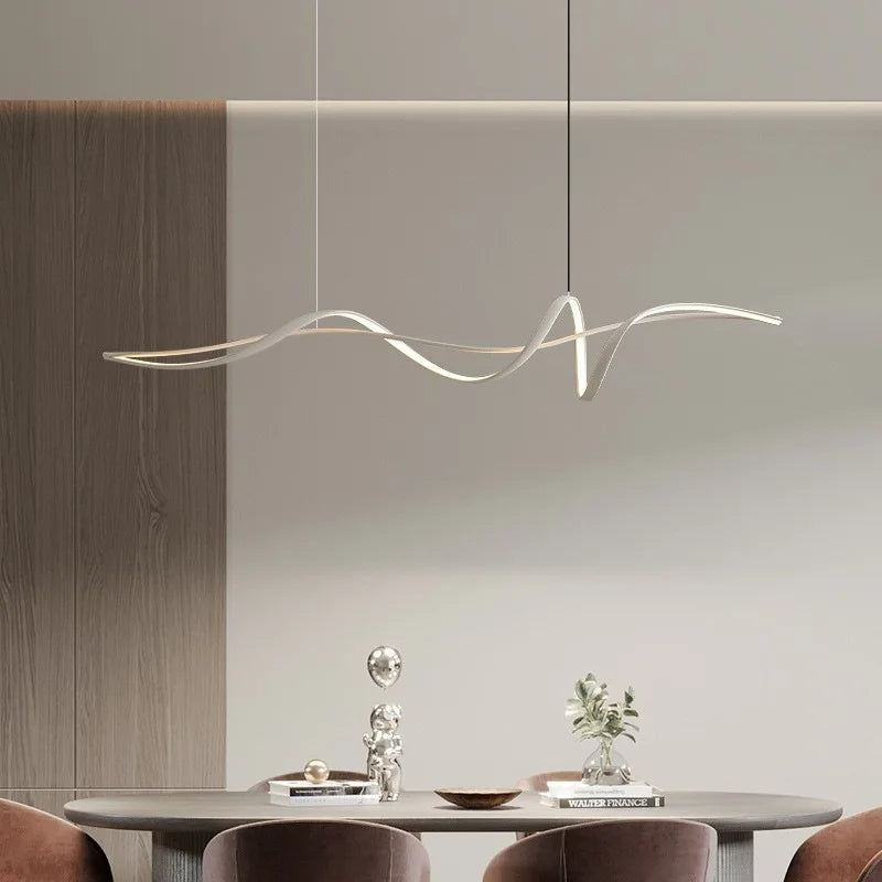 Modern Curved LED Pendant Light