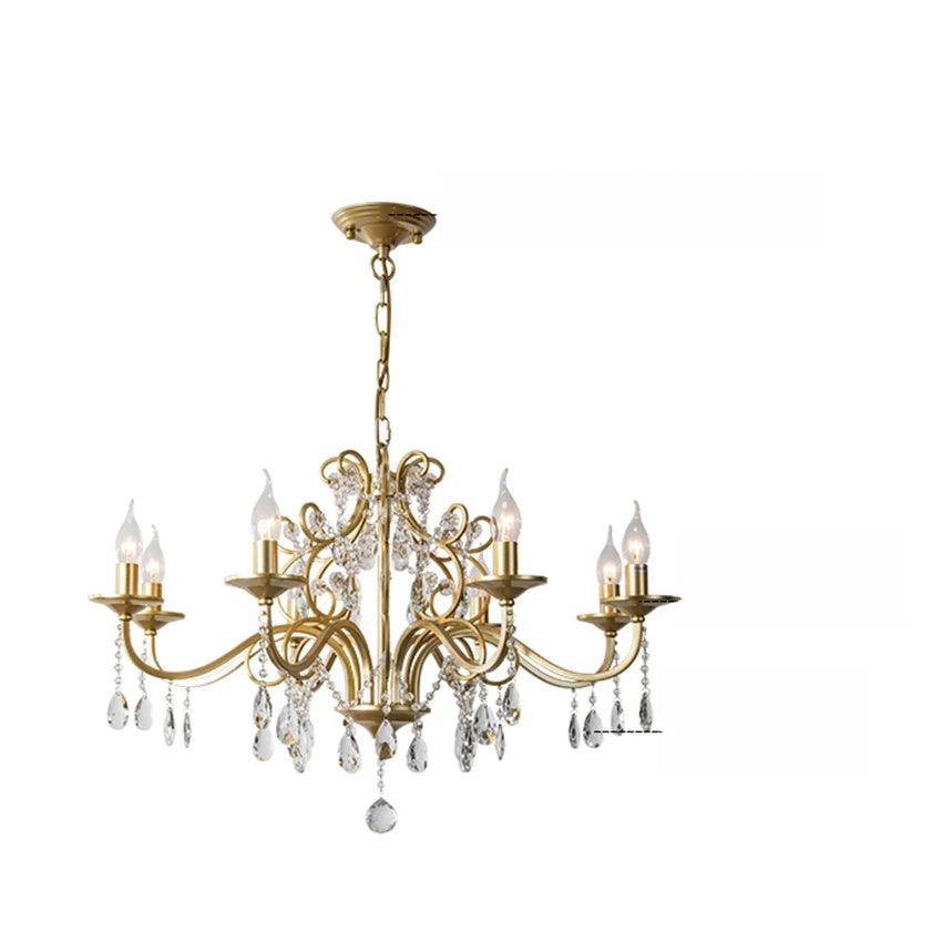 Luxurious Gold Crystal Chandelier