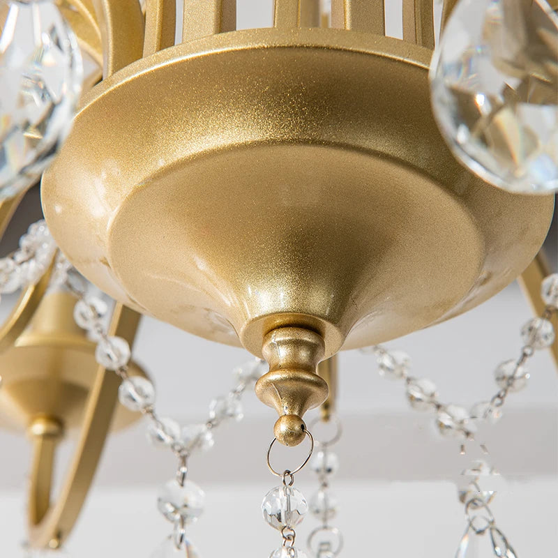 Luxurious Gold Crystal Chandelier