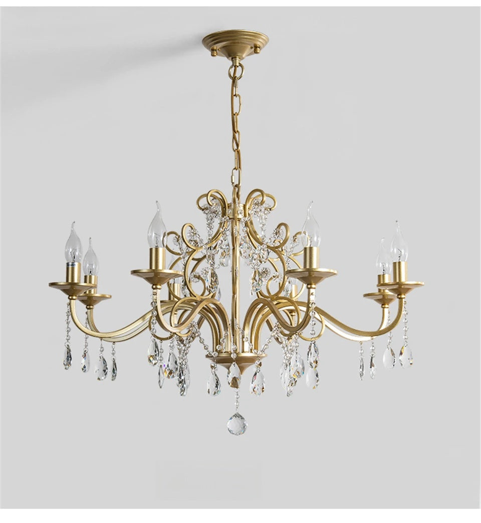 Luxurious Gold Crystal Chandelier