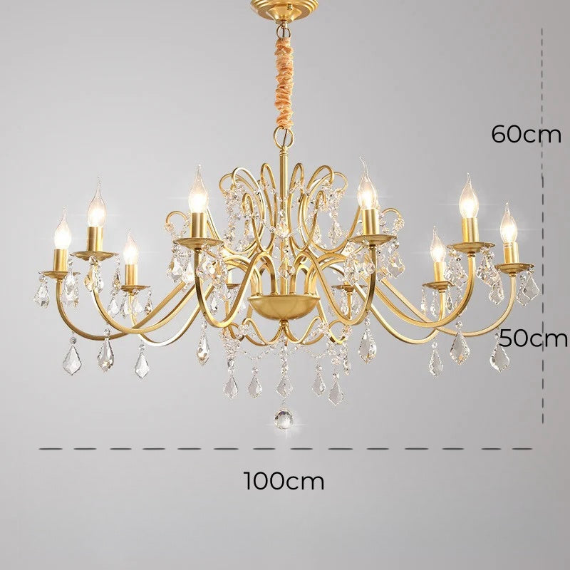 Luxurious Gold Crystal Chandelier