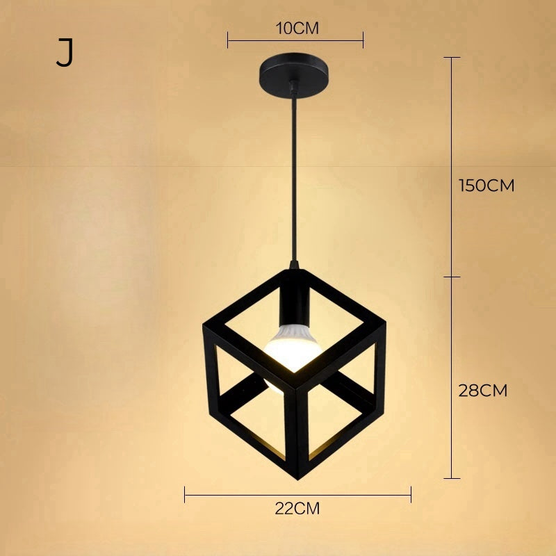 Geometrische Pendelleuchte Manor in Schwarz für Kücheninsel