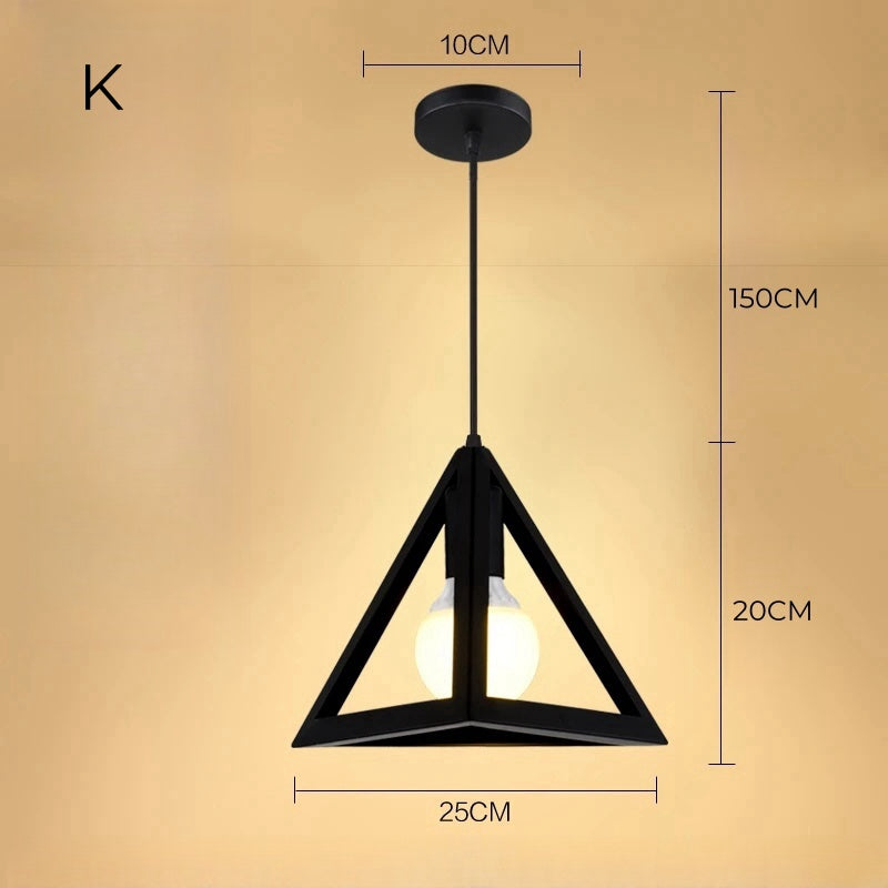 Geometrische Pendelleuchte Manor in Schwarz für Kücheninsel