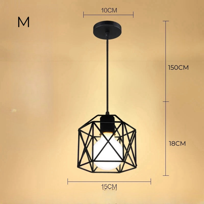 Geometrische Pendelleuchte Manor in Schwarz für Kücheninsel