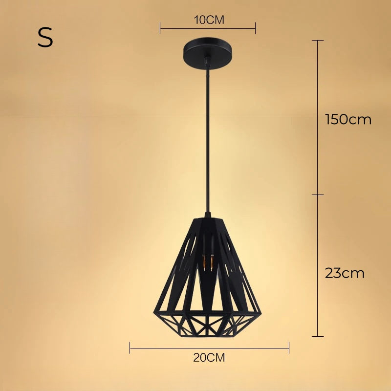 Geometrische Pendelleuchte Manor in Schwarz für Kücheninsel